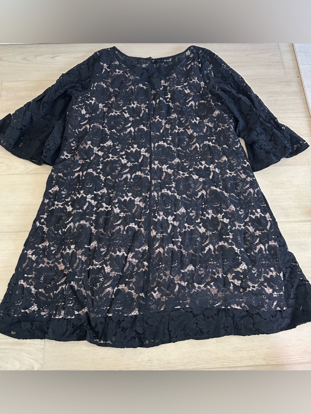 Lane Bryant Black Lace Bell Sleeve Dress - Picture 8 of 10
